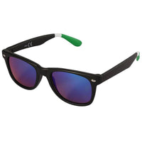 Cargar imagen en el visor de la galería, Sonnenbrille Unisex Nerd Brille verspiegelt Bügel gestreift bunt 400 UV - chic-net.de
