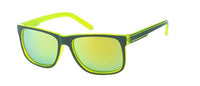 Load image into Gallery viewer, Sonnenbrille verspiegelt 400 UV Nerd schwarz bunt Streifen zweifarbig - chic-net.de
