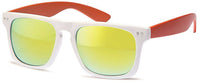 Load image into Gallery viewer, Sonnenbrille verspiegelt 400 UV Nerd Vintage Punkte  weiß transparent - chic-net.de

