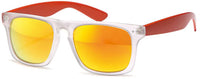 Load image into Gallery viewer, Sonnenbrille verspiegelt 400 UV Nerd Vintage Punkte  weiß transparent - chic-net.de
