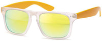 Load image into Gallery viewer, Sonnenbrille verspiegelt 400 UV Nerd Vintage Punkte  weiß transparent - chic-net.de

