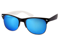 Cargar imagen en el visor de la galería, Sonnenbrille verspiegelt Nerd unten frameless 400 UV schwarz bunt - chic-net.de
