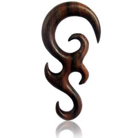Cargar imagen en el visor de la galería, Sonoholz lang Tribal Piercing Holz Ornament Spitzen Unisex Expander handgeschnitzt Organic - chic-net.de
