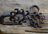 Cargar imagen en el visor de la galería, Sonoholz Piercing Holz Schnörkel Spirale Hook Dehnschnecke - chic-net.de
