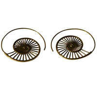 Load image into Gallery viewer, Spiralen Messing Ohrringe gold Nautilus Schnecke - chic-net.de
