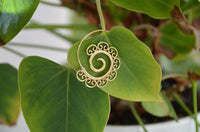 Load image into Gallery viewer, Spiralen Ohrringe antik golden Messing mit verschlungenen Verzierungen Tribal - chic-net.de
