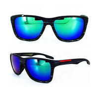Load image into Gallery viewer, Sport Sonnenbrille Nerd 400 UV polarisiert Holz Optik - chic-net.de
