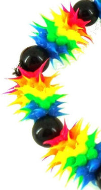 Cargar imagen en el visor de la galería, Stachel Silikonarmbänder Regenbogen Armbänder Armband Silikon Silikonarmband Schmuck.
