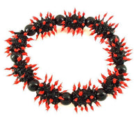 Load image into Gallery viewer, Stachel Silikonarmbänder schwarz Spitzen rot Armbänder Armband Silikon Silikonarmband Schmuck - chic-net.de
