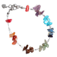 Load image into Gallery viewer, Steinsplitter Armband bunt Bündel nickelfrei Metallverschluss 19cm-22cm - chic-net.de
