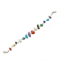 Cargar imagen en el visor de la galería, Steinsplitter Armband bunt Splittsteine nickelfrei Metallverschluss 19cm-22cm Damen - chic-net.de
