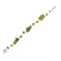 Cargar imagen en el visor de la galería, Steinsplitter grün Steinkugel Armband Bündel Damen Karabinerverschluss nickelfrei 19cm-20cm - chic-net.de
