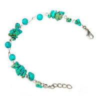 Cargar imagen en el visor de la galería, Steinsplitter Türkis Steinkugel Armband Bündel Damen Karabinerverschluss nickelfrei 19cm-22cm - chic-net.de
