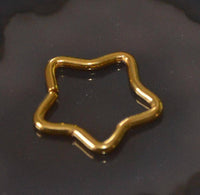 Load image into Gallery viewer, Stern Nostril Ohr Piercing Edelstahl nahtlos Gold PVD - chic-net.de
