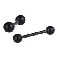 Cargar imagen en el visor de la galería, Straight Barbell Piercing Basic groß aus Edelstahl schwarz Kugeln Länge:21 mm - chic-net.de
