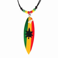 Cargar imagen en el visor de la galería, Surferkette Haifzahn Surfbrett rund Holz Muschel verstellbar - chic-net.de
