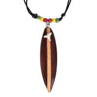 Cargar imagen en el visor de la galería, Surferkette Haifzahn Surfbrett rund Holz Muschel verstellbar - chic-net.de
