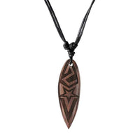 Load image into Gallery viewer, Surferkette Holz Halskette Gravur Baumwolle verstellbar - chic-net.de
