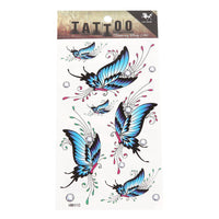 Load image into Gallery viewer, Tattoo Schmetterlinge pink schwarz blau grün Diamanten klein rund 12 Motive 1 Bogen - chic-net.de

