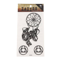 Load image into Gallery viewer, Tattoo schwarz weiß Traumfänger Federn geometrische Formen Muster  temporär Klebetattoos - chic-net.de
