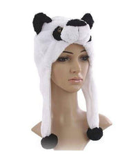 Load image into Gallery viewer, Tiermütze Norwegermütze Nepalmütze Panda Fluffy Plush Hats Animal Design - chic-net.de
