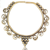 Cargar imagen en el visor de la galería, Charm Piercing Anhänger Ohrringe für Flesh Tunnels gold antik Messing Ohrhänger - chic-net.de
