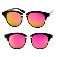 Cargar imagen en el visor de la galería, Trend Sonnenbrille Korea 400 UV verspiegelt Halbrahmen - chic-net.de
