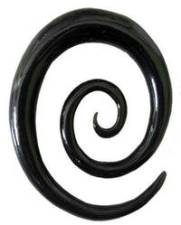 Load image into Gallery viewer, Tribal Buffalo Horn Piercing Expander schwarz oval Spirale Plug Ohrhänger Ohrstecker - chic-net.de
