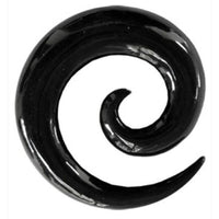 Load image into Gallery viewer, Tribal Buffalo Horn Piercing Expander schwarz Spirale - chic-net.de
