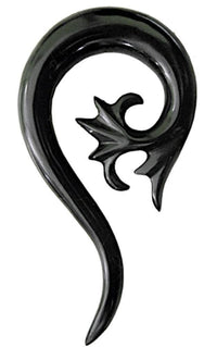 Load image into Gallery viewer, Tribal Buffalo Horn Piercing Expander schwarz Thai Spirale - chic-net.de
