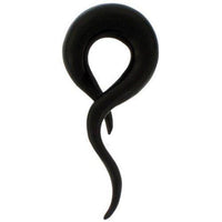 Cargar imagen en el visor de la galería, Tribal Buffalo Horn Piercing Expander, schwarze Twisterspirale, 4mm, Plug, Tunnel, Ohrhänger, Ohrstecker - chic-net.de
