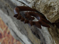 Load image into Gallery viewer, Tribal Fake Piercing Spirale Zacken Holz Edelstahl - chic-net.de
