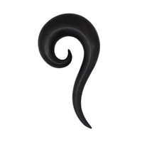 Cargar imagen en el visor de la galería, Tribal Holz Piercing Expander Fragezeichen Spirale schwarz Plug Tunnel - chic-net.de
