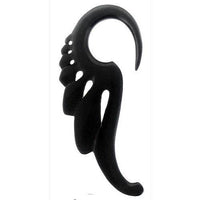 Cargar imagen en el visor de la galería, Tribal Holz Piercing Expander schwarz Flügel handgeschnitzt Eisenholz 6 mm Plug Ohrstecker - chic-net.de
