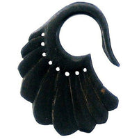 Cargar imagen en el visor de la galería, Tribal Holz Piercing Expander, schwarzer Schwanflügel, handgeschnitzt aus Eisenholz, 4mm, Plug, Flesh Tunnel, Ohrhänger, Ohrring, Ohrstecker - chic-net.de
