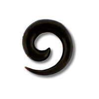 Load image into Gallery viewer, Tribal Horn Piercing Expander, Spirale, Ohrring aus Horn, 6mm,  schwarz, Plug, Tunnel, Ohrhänger, Ohrstecker - chic-net.de
