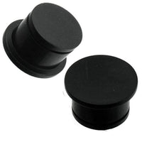 Cargar imagen en el visor de la galería, Tribal Plug schwarz single flared Eisenholz konkav Holzplug handgeschnitzt Tunnel Expander - chic-net.de
