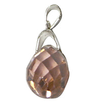 Load image into Gallery viewer, Tropfen orange Zirkonia Glitzer Anhänger facettiert 925er Sterling Silber Aufhänger 20 mm - chic-net.de
