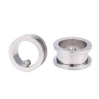 Load image into Gallery viewer, Tunnel Plug Edelstahl Schraubplug Chirurgenstahl dünn silbern Glitzer Stein - chic-net.de
