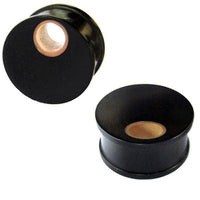 Cargar imagen en el visor de la galería, Tunnel Plug Loch dunkel hell handmade Holz Eisenholz - chic-net.de
