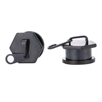 Load image into Gallery viewer, Tunnel Schraubplug Edelstahl schwarz Reißverschluss - chic-net.de
