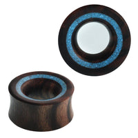 Load image into Gallery viewer, Tunnel Sonoholz crushed Türkis Rim dünn double flared Handarbeit - chic-net.de
