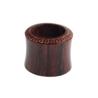 Load image into Gallery viewer, Tunnel Sonoholz griechisch Rand rot crushed Stein Inlay double flared - chic-net.de
