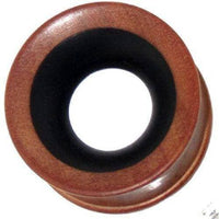 Load image into Gallery viewer, Tunnel zweifarbig braun schwarz Teakholz Eisenholz Holztunnel handgeschnitzt Tribal Plug Expander - chic-net.de

