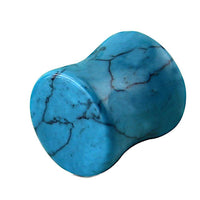 Load image into Gallery viewer, Türkis Stein Plug Dehner double flared Maserung - chic-net.de

