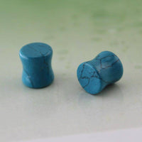 Load image into Gallery viewer, Türkis Stein Plug Dehner double flared Maserung - chic-net.de
