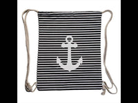 Load image into Gallery viewer, Turnbeutel bunt Rucksack Canvas Anker verstellbar Kordel 34 x 42 cm - chic-net.de
