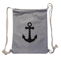 Load image into Gallery viewer, Turnbeutel bunt Rucksack Canvas Anker verstellbar Kordel 34 x 42 cm - chic-net.de
