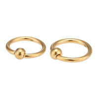 Load image into Gallery viewer, Unisex Septum Piercing Nasenringe golden mit Kugel 8 mm Edelstahl - chic-net.de
