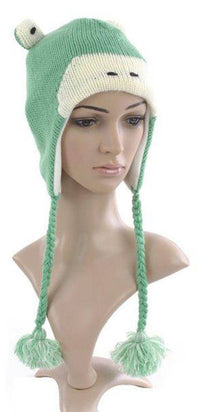 Load image into Gallery viewer, Unisex Tiermütze Norwegermütze Nepalmütze Strick Tiermütze Frosch - chic-net.de
